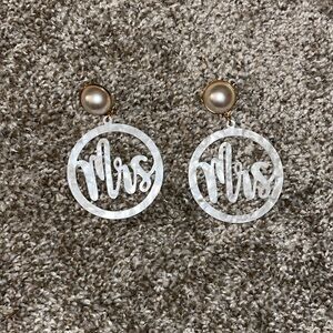 “Mrs” earrings